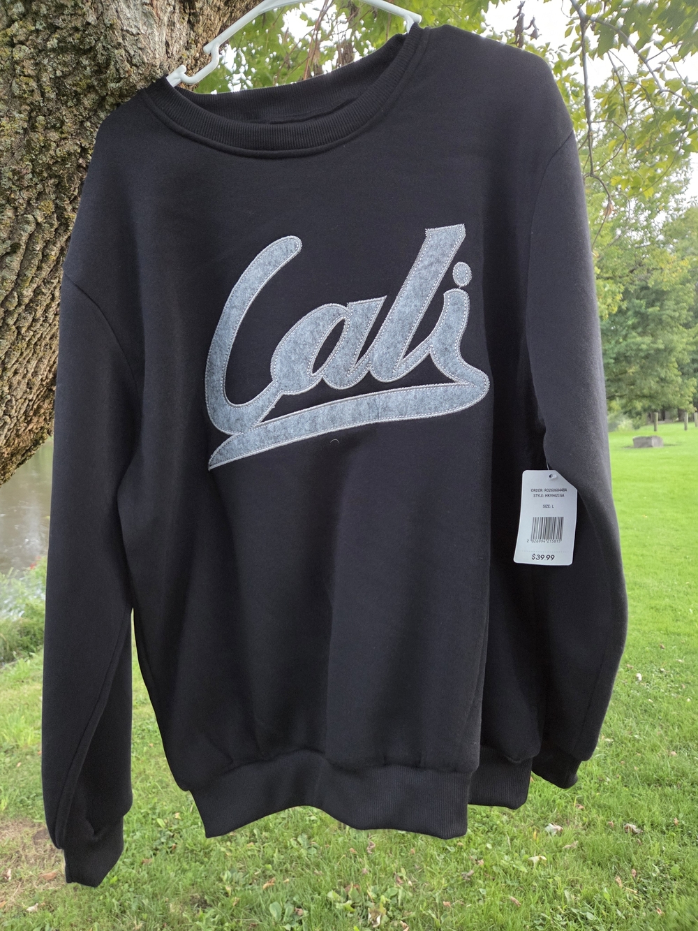 Men's Black 'Cali' Graphic Crewneck Sweatshirt